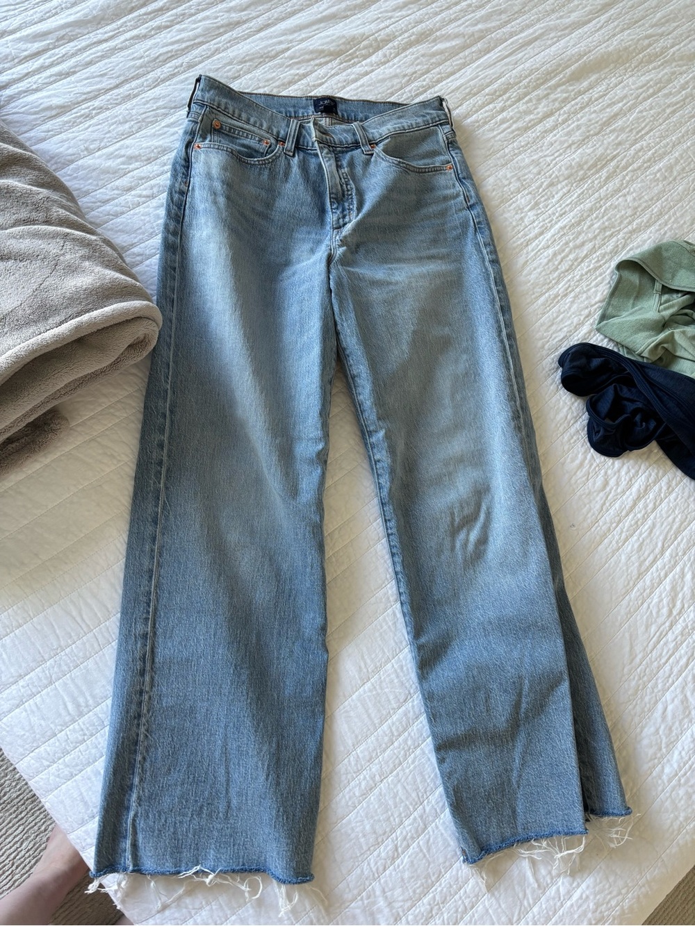 J Crew Wide Leg Crop Jeans